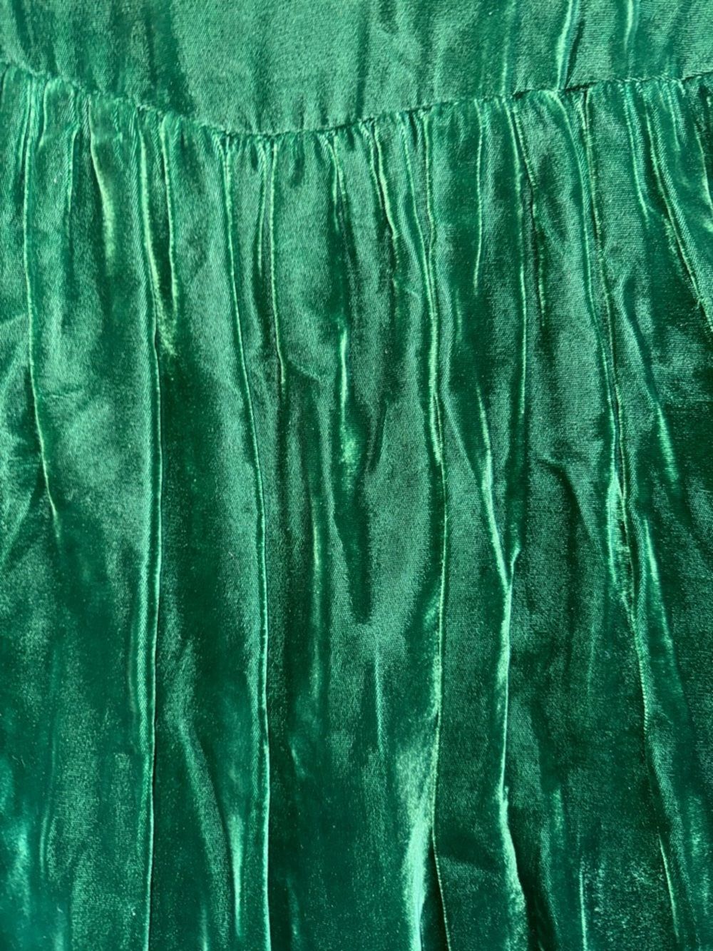 Vintage Green Velvet Bow Collar Open Front Cape Coat Medium 6 Queen of Gambit - Picture 12 of 12